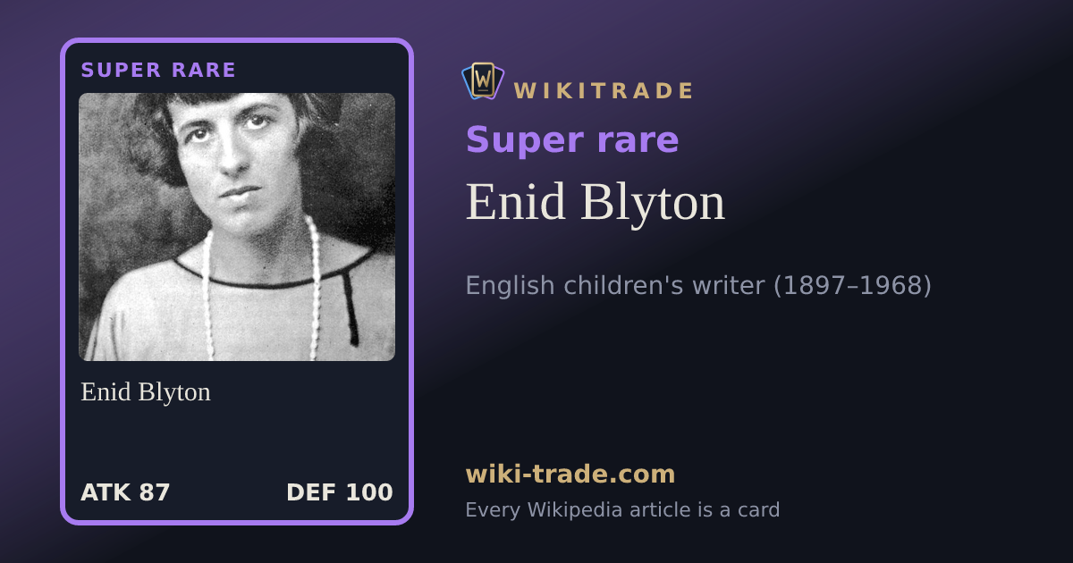 Enid Blyton — Super rare card