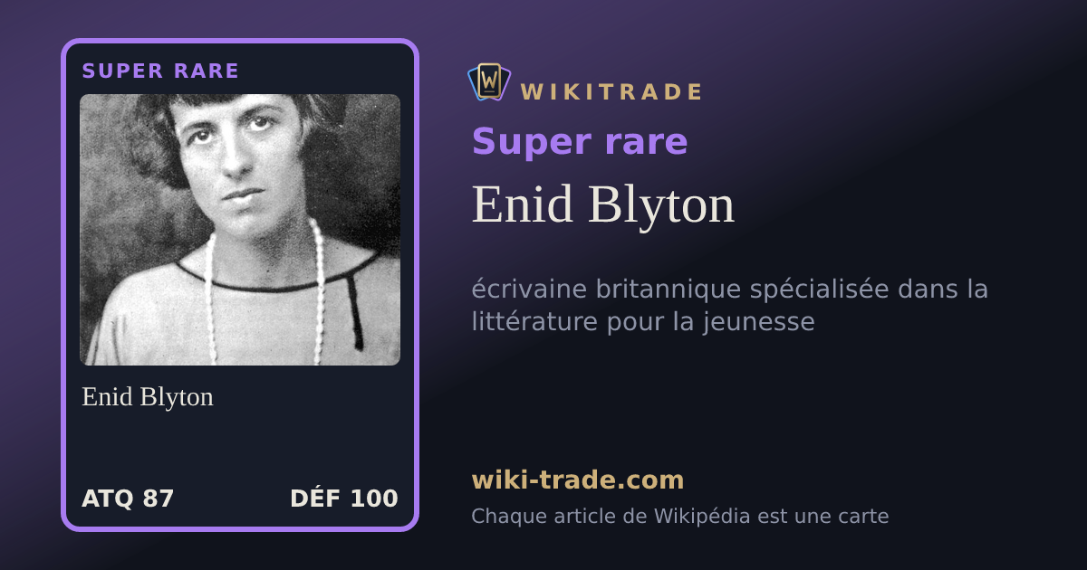 Enid Blyton — carte Super rare