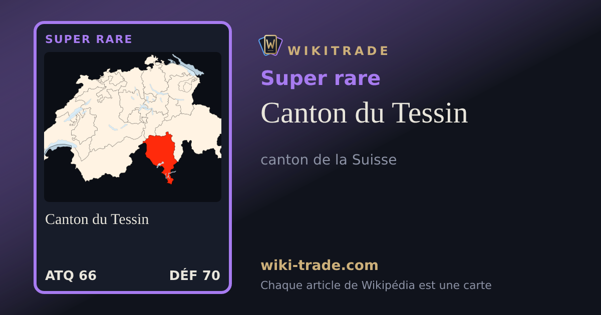 Canton du Tessin — carte Super rare