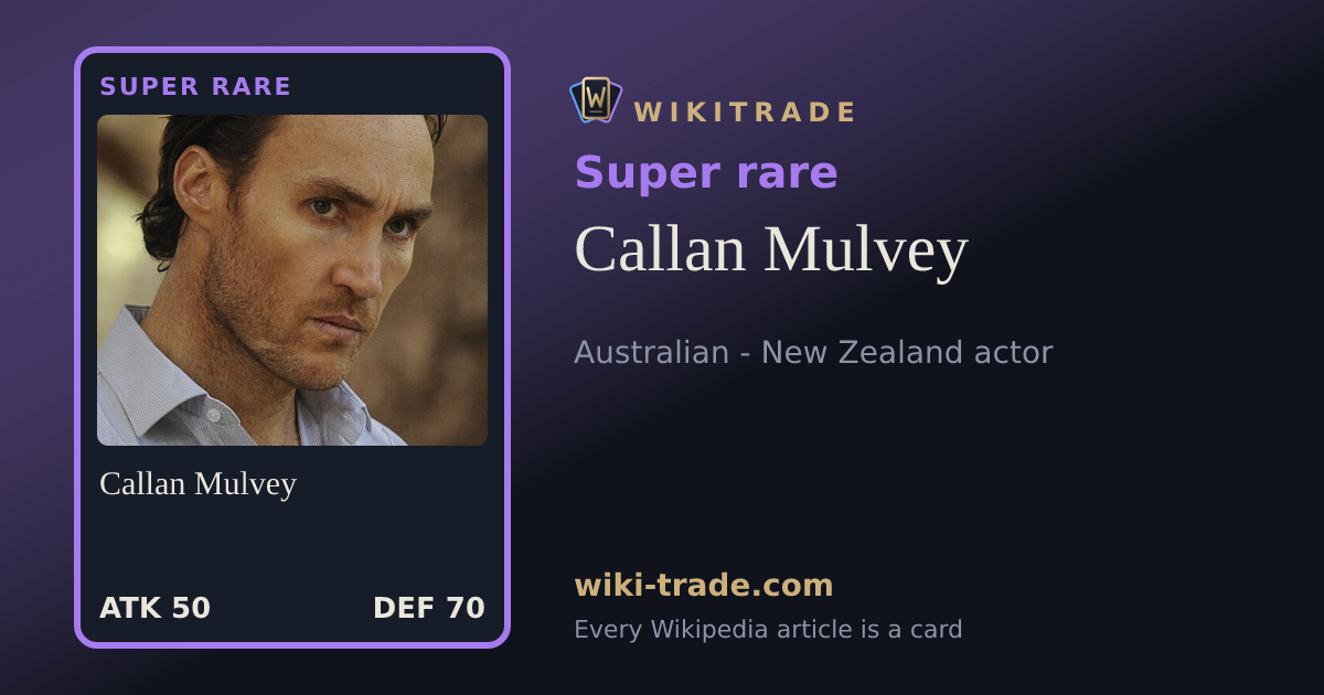 Callan Mulvey — Super rare card