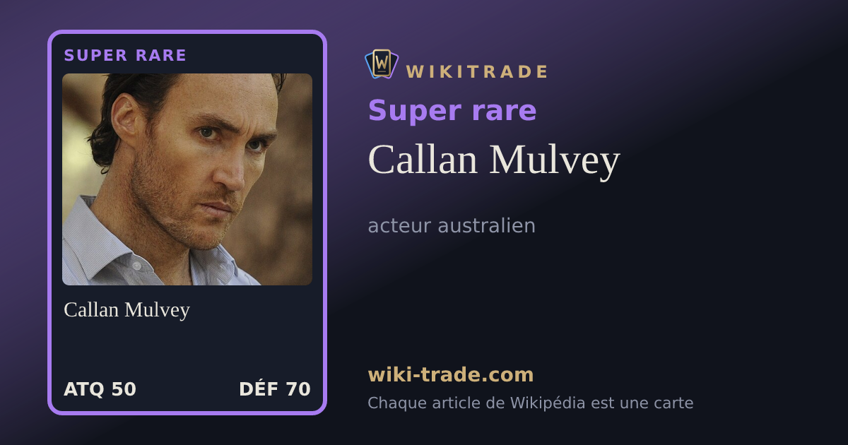 Callan Mulvey — carte Super rare