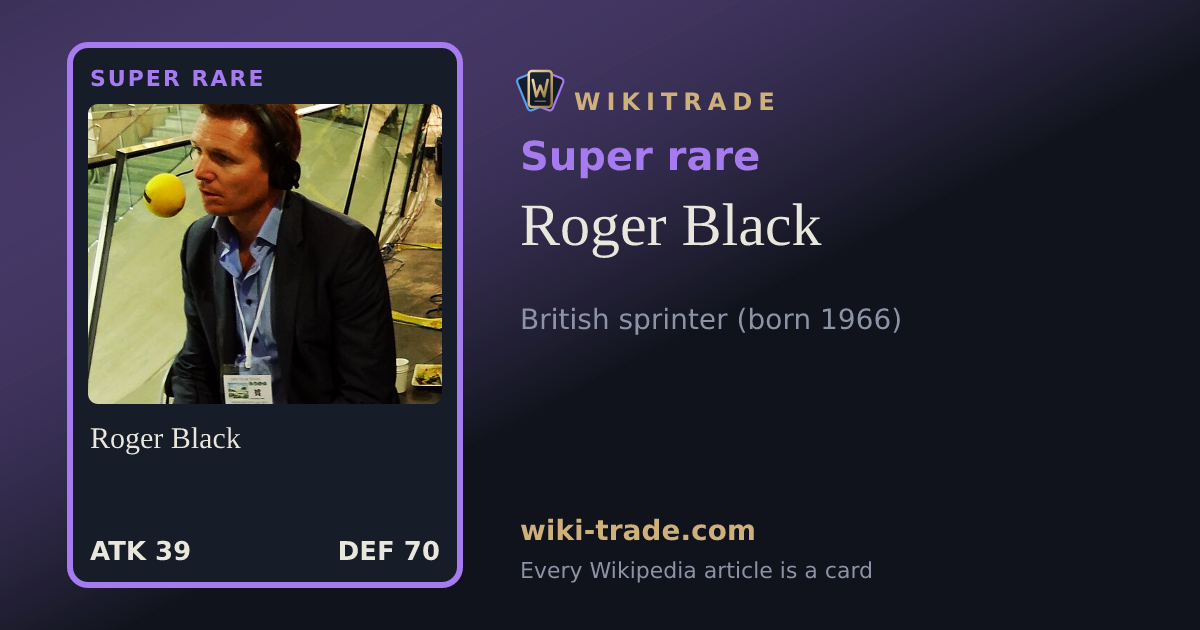 Roger Black — Super rare card