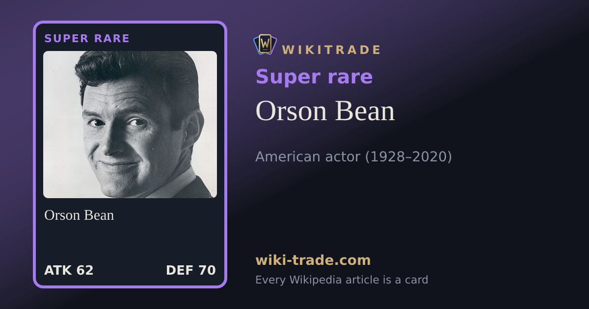 Orson Bean — Super rare card