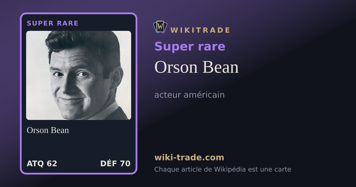 Orson Bean — carte Super rare