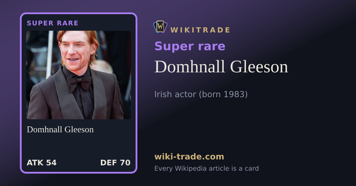 Domhnall Gleeson — Super rare card