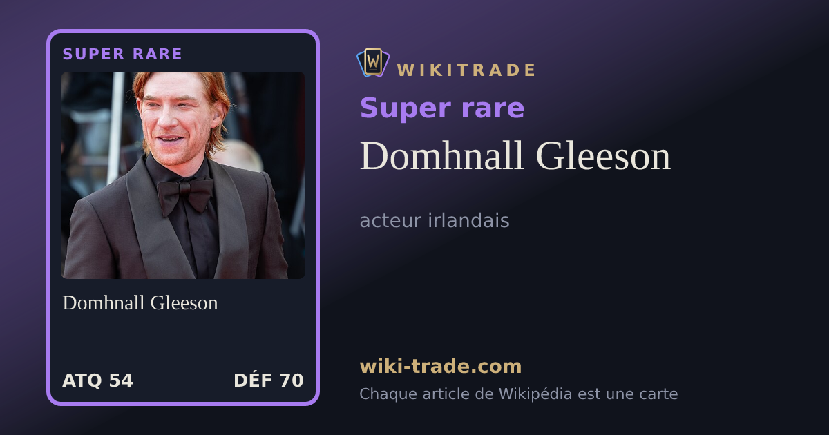Domhnall Gleeson — carte Super rare