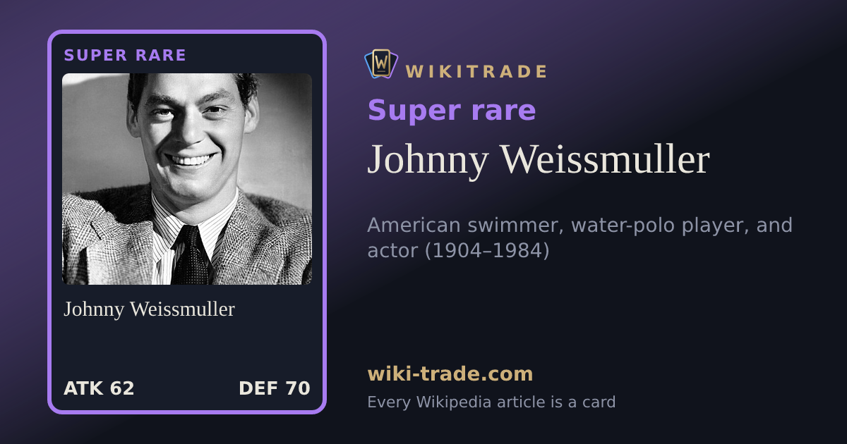 Johnny Weissmuller — Super rare card