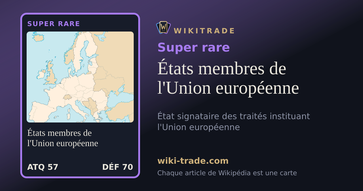 États membres de l'Union européenne — carte Super rare