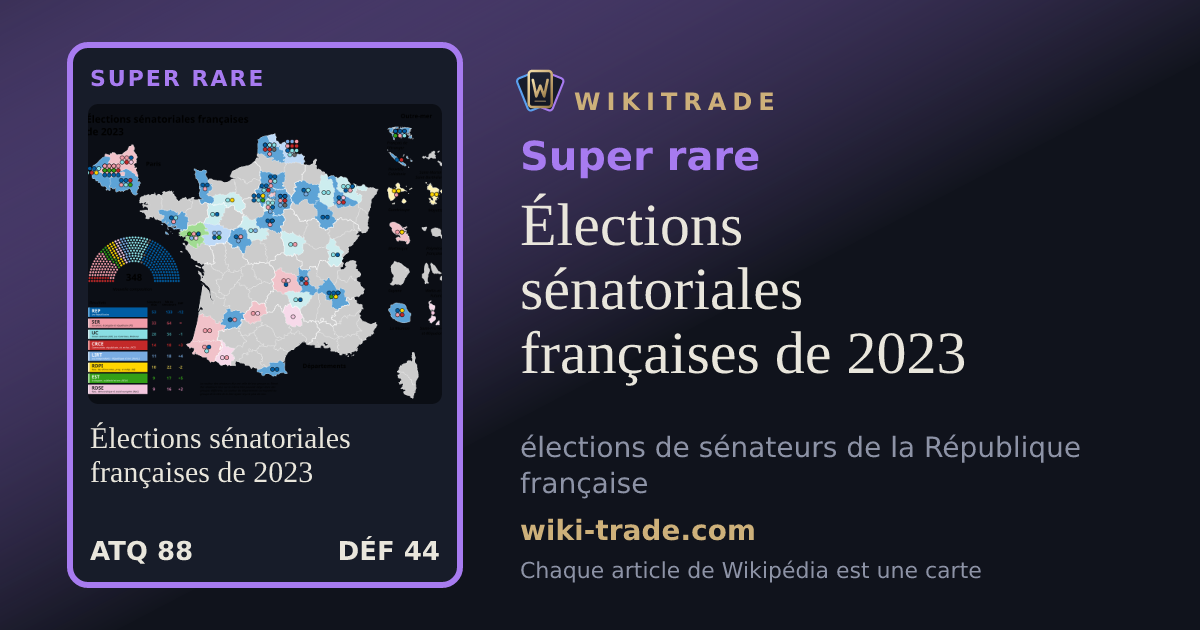 Élections sénatoriales françaises de 2023 — carte Super rare