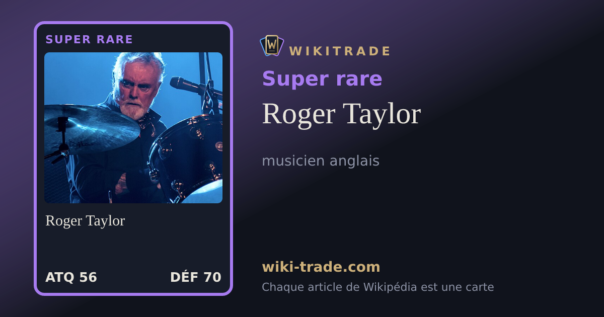 Roger Taylor — carte Super rare