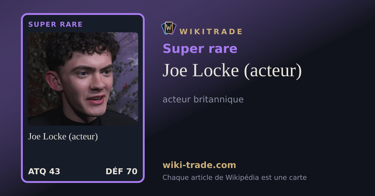 Joe Locke (acteur) — carte Super rare