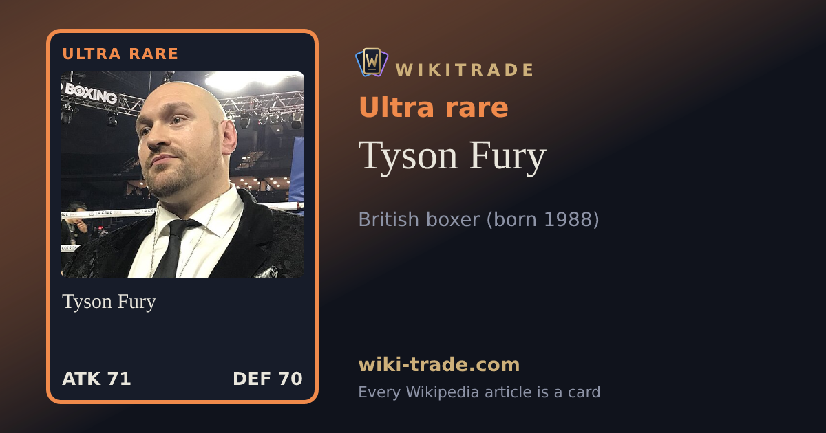 Tyson Fury — Ultra rare card