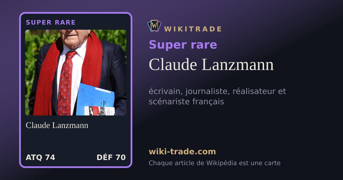 Claude Lanzmann — carte Super rare