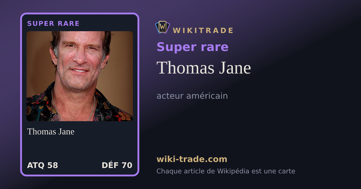 Thomas Jane — carte Super rare