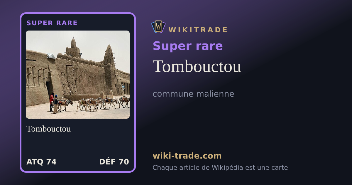 Tombouctou — carte Super rare
