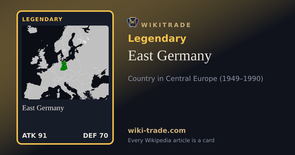 East Germany — Legendary card