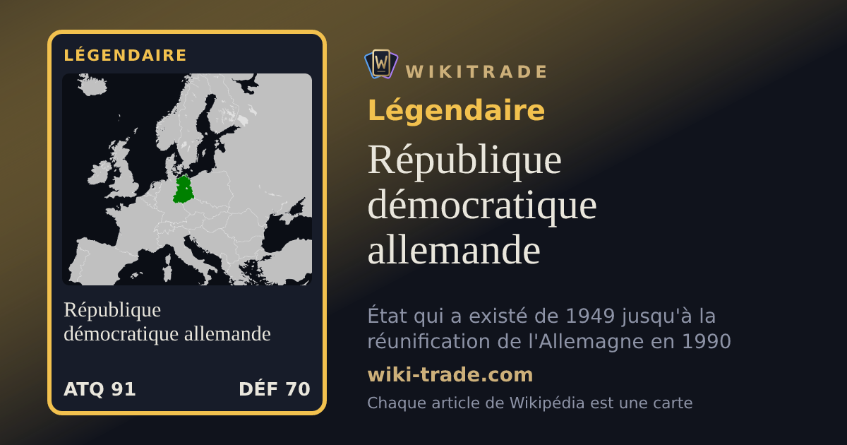 République démocratique allemande — carte Légendaire