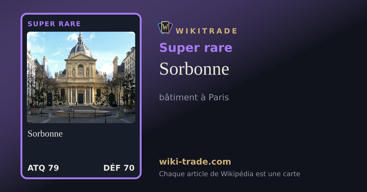 Sorbonne — carte Super rare