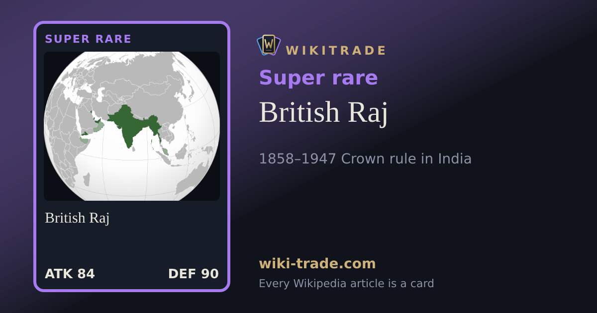 British Raj — Super rare card