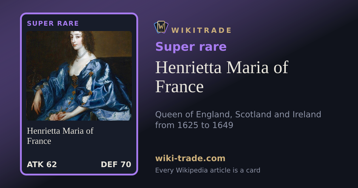 Henrietta Maria of France — Super rare card