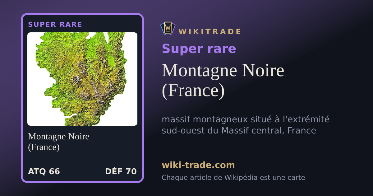 Montagne Noire (France) — carte Super rare