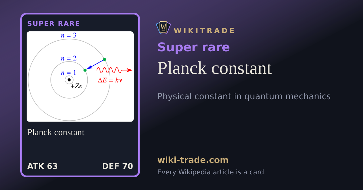 Planck constant — Super rare card