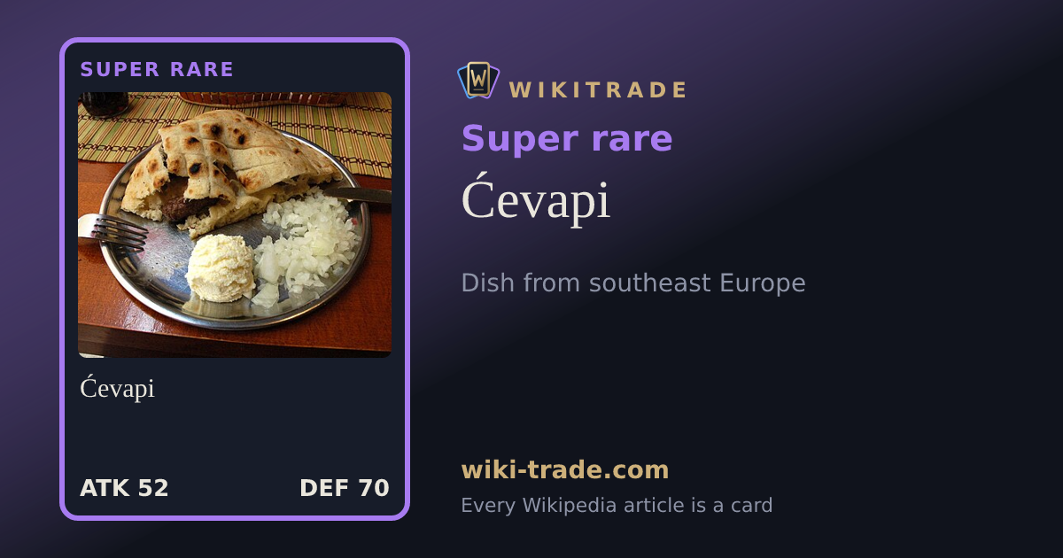 Ćevapi — Super rare card