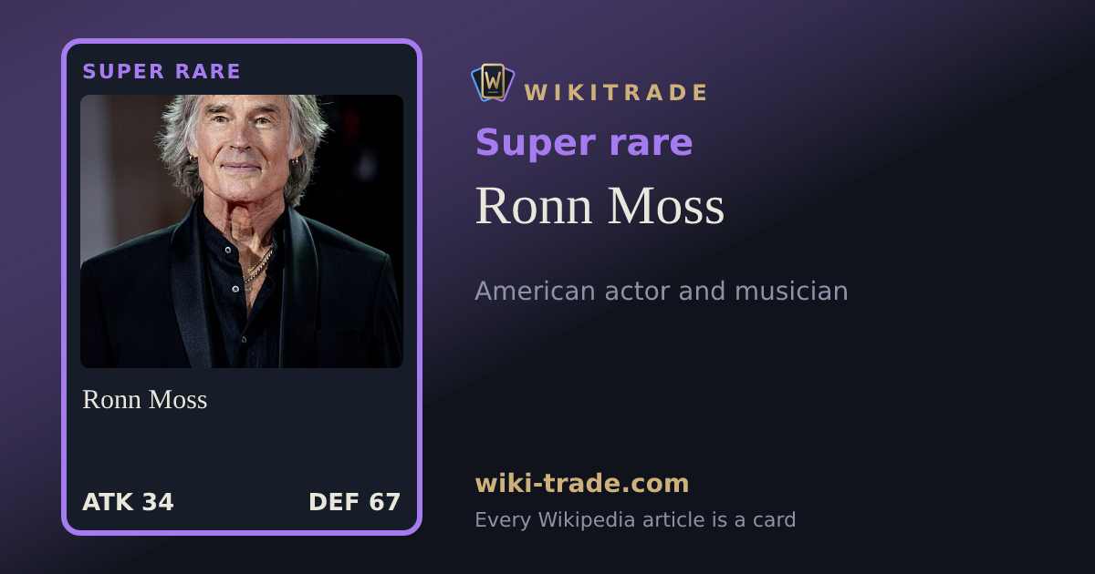Ronn Moss — Super rare card