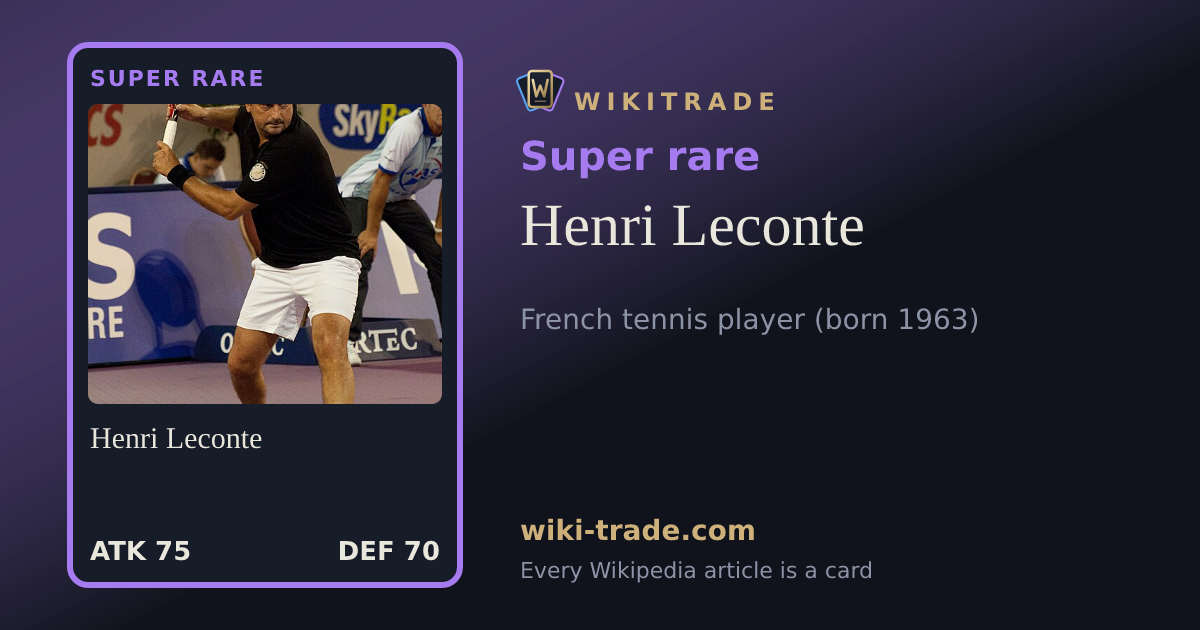 Henri Leconte — Super rare card