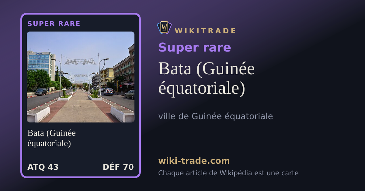 Bata (Guinée équatoriale) — carte Super rare