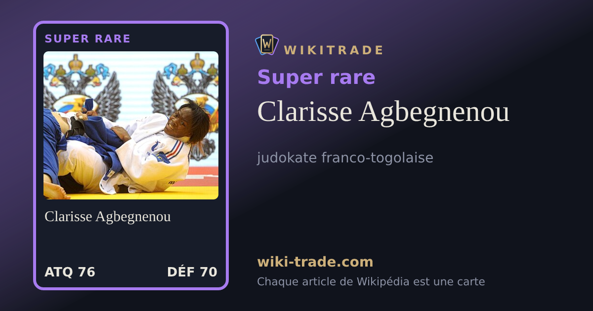 Clarisse Agbegnenou — carte Super rare