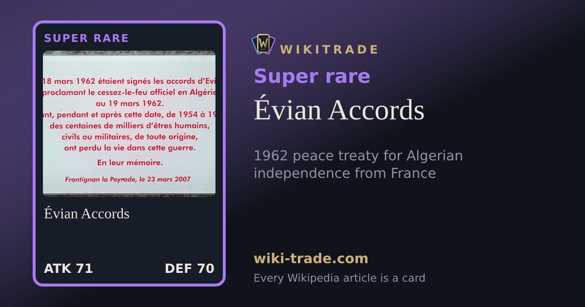 Évian Accords — Super rare card