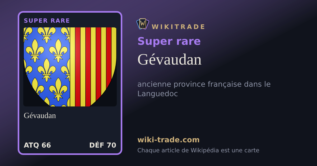 Gévaudan — carte Super rare