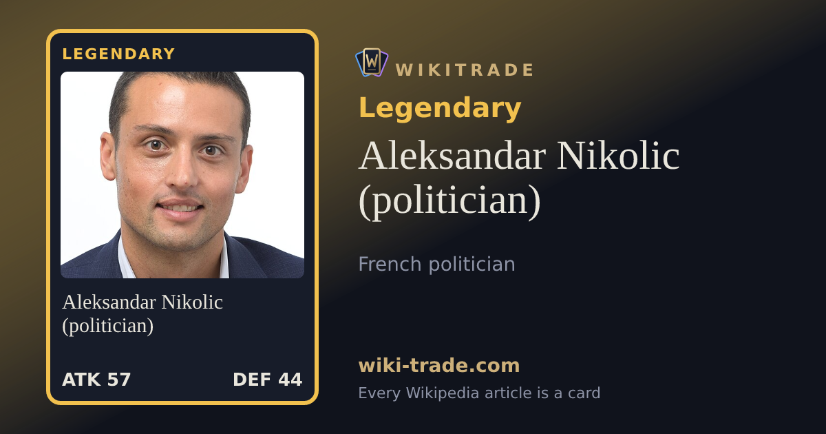 Aleksandar Nikolic (politician) — Legendary card