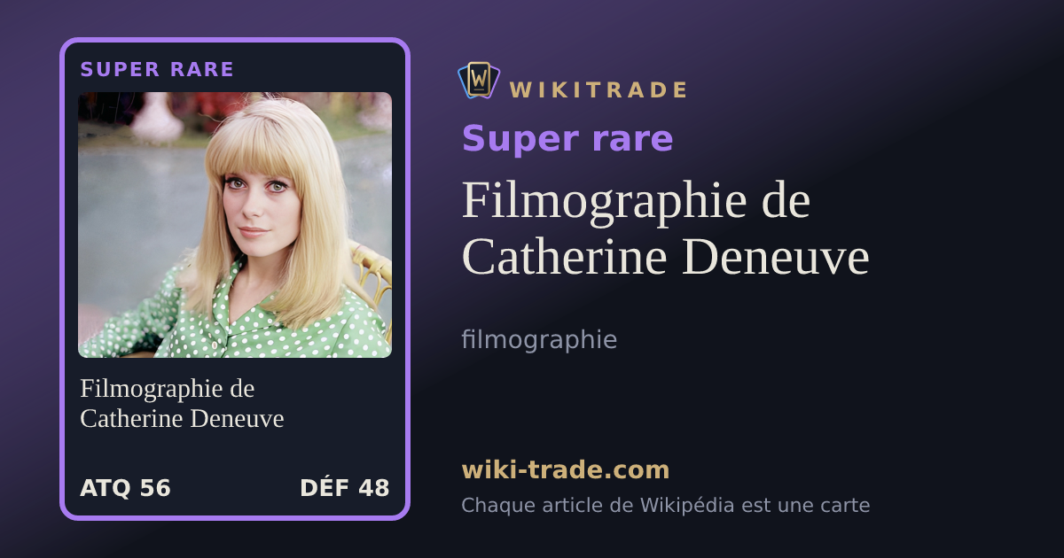 Filmographie de Catherine Deneuve — carte Super rare