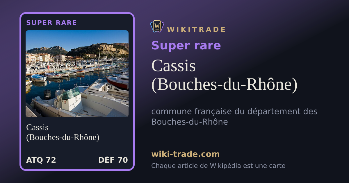 Cassis (Bouches-du-Rhône) — carte Super rare