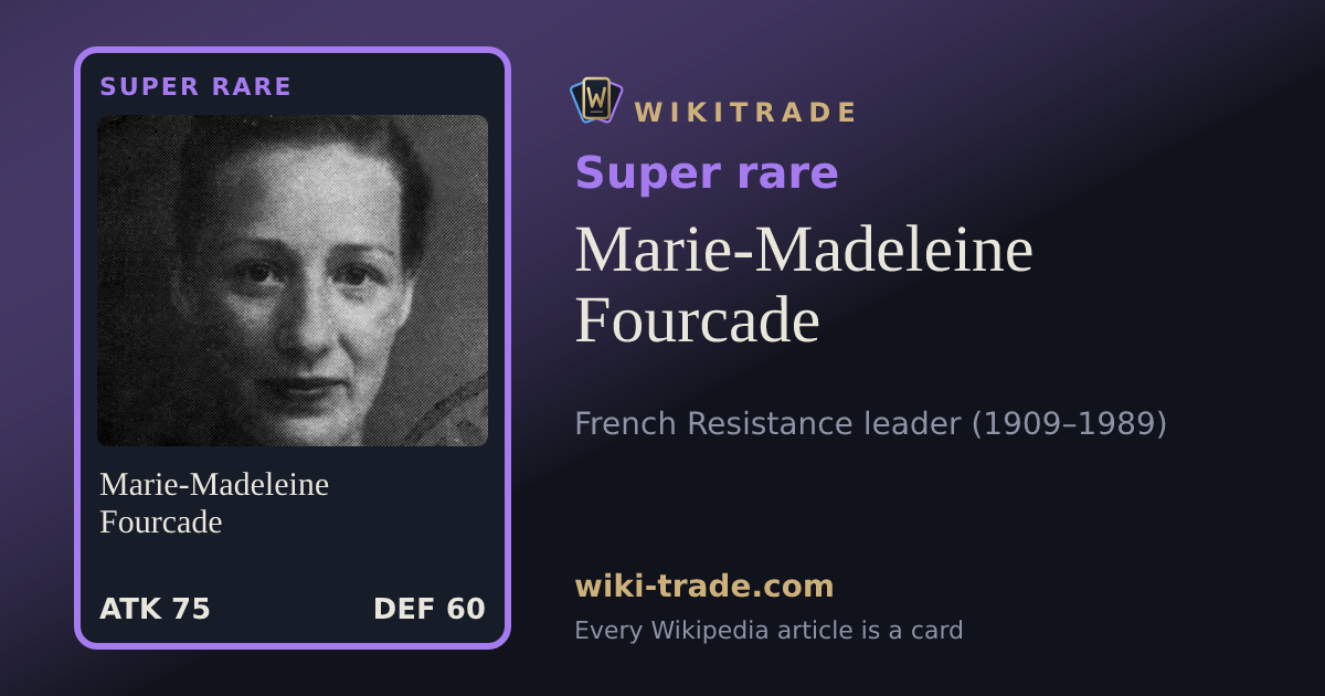 Marie-Madeleine Fourcade — Super rare card