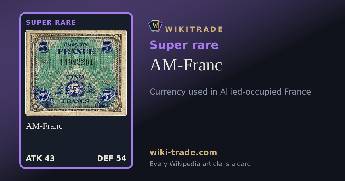 AM-Franc — Super rare card