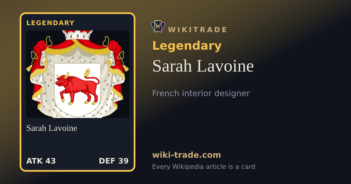 Sarah Lavoine — Legendary card