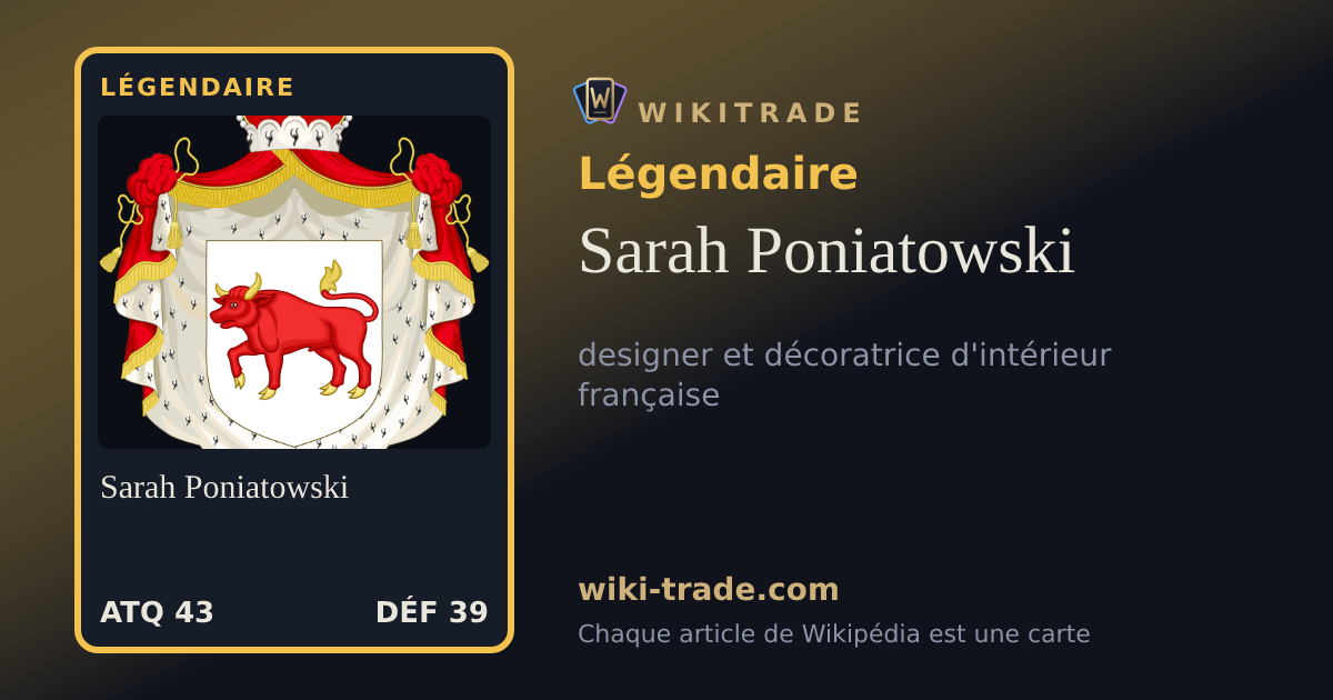 Sarah Poniatowski — carte Légendaire