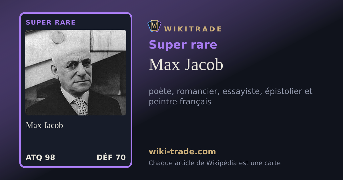 Max Jacob — carte Super rare