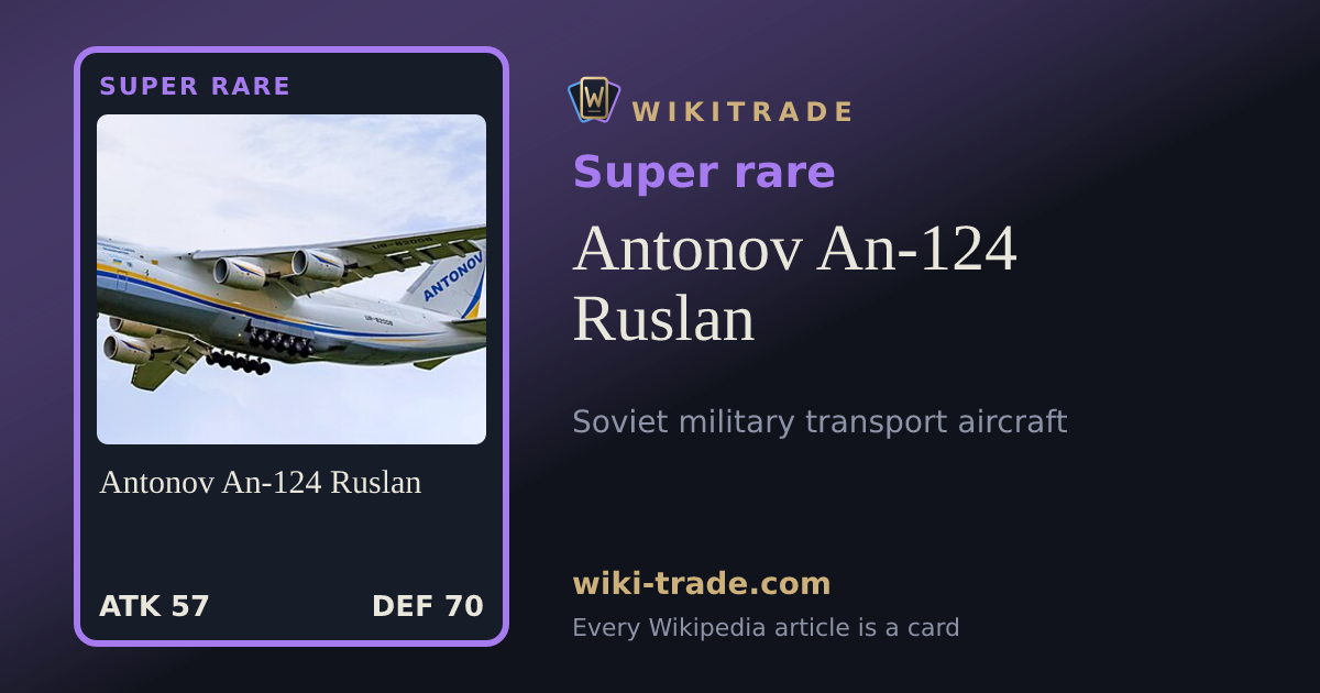 Antonov An-124 Ruslan — Super rare card