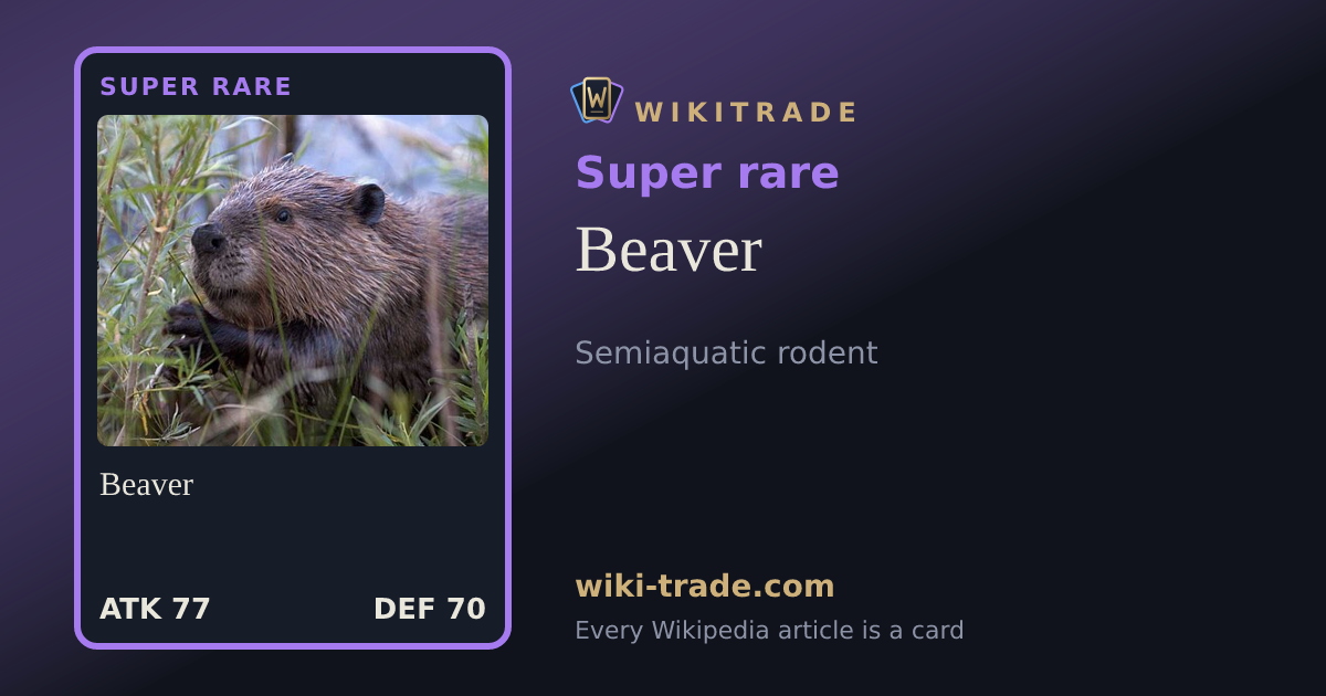 Beaver — Super rare card