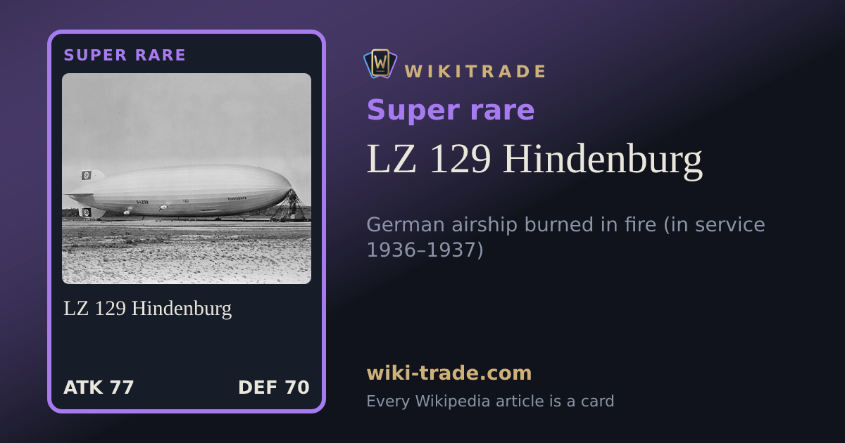 LZ 129 Hindenburg — Super rare card