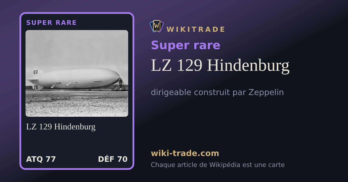 LZ 129 Hindenburg — carte Super rare