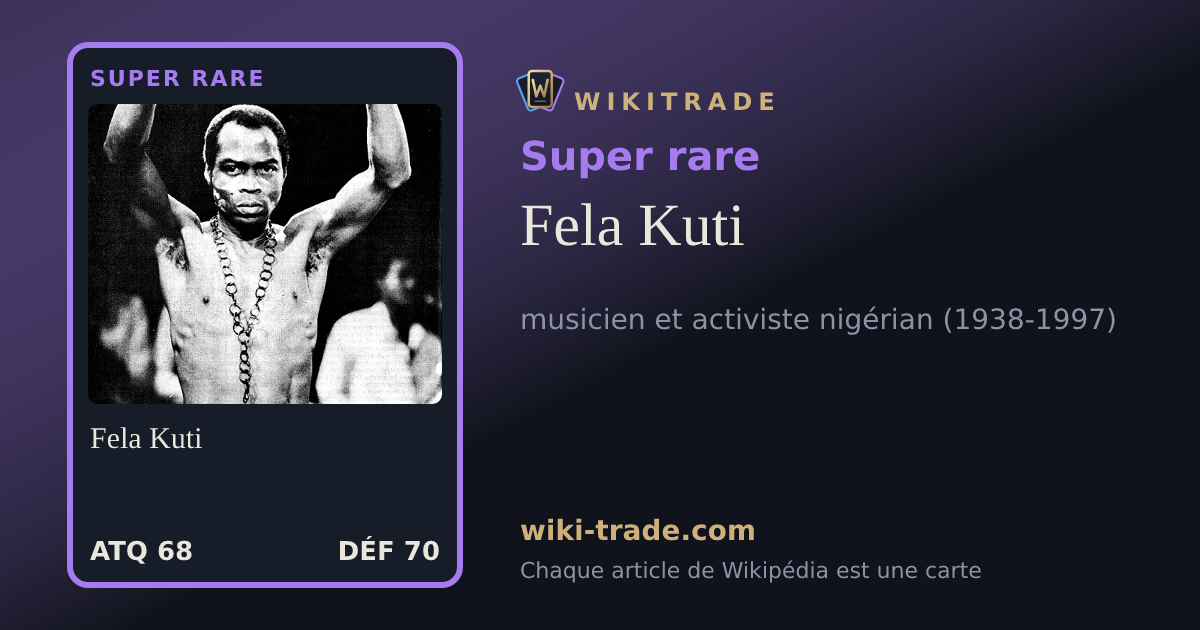 Fela Kuti — carte Super rare