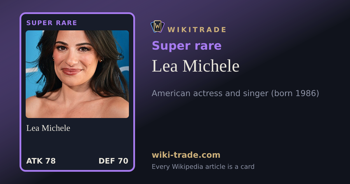 Lea Michele — Super rare card