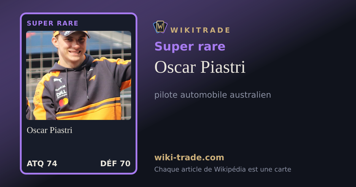 Oscar Piastri — carte Super rare