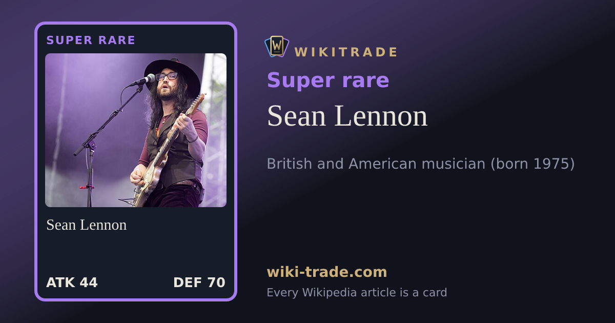 Sean Lennon — Super rare card