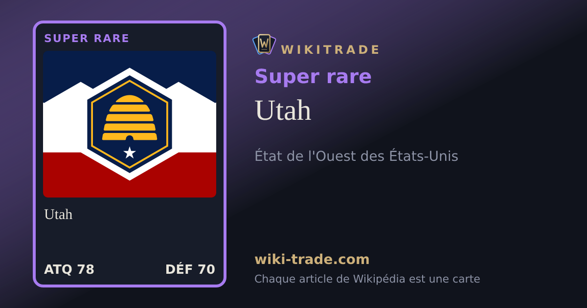 Utah — carte Super rare